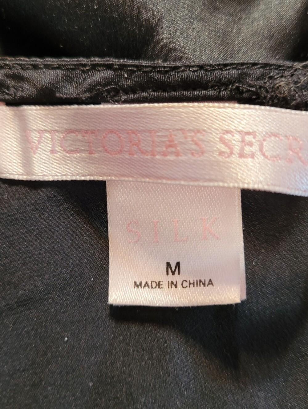 Victoria's Secret Silk Medium Black Silk Slip Negligee - Picture 5 of 5